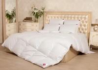 Одеяло теплое 15-спальное (140х205) Серый гусиный пух категории экстра/Тик Афродита