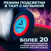 Портативная колонка bluetooth 5.0, AMFOX, ASP-777, 2 динамика по 5Вт, блютуз колонка беспроводная, колонка музыкальная как jbl акустика, серая