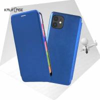 Чехол книжка KaufCase для телефона Apple iPhone 11 (6.1"), синий. Трансфомер