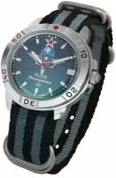 Мужские наручные часы Восток Командирские 431021-black-grey, нейлон, серый/черный