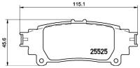 колодки дисковые задние Lexus RX 350 09 NISSHINBO NP1105