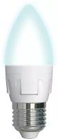 светодиодная лампа свеча Белый дневной 7W UL-00002412 LED-C37 7W/NW/E27/FR PLP01WH яркая