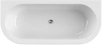 Ванна акриловая Cezares Slim 180х79 см SLIM WALL-180-80-60-W37-SET со сливом-переливом, белая