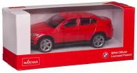 Металлическая инерционная машинка "BMW X6" (масштаб 1:43; свет, звук), цвет: красный