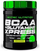 BCAA Scitec Nutrition BCAA+Glutamine Xpress, лайм, 300 гр