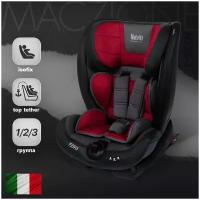 Автокресло детское с креплением Isofix Nuovita Maczione N123i-1/Группа: 1/2/3 – от 9 месяцев до 12 лет, вес 9-36 кг (Vinoso/Бордовый)