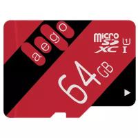 Карта памяти AEGO 64GB U1 microSDXC UHS-I Class 10 + SD адаптер