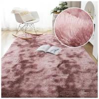 Ковер, мягкий и пушистый. Fluffy Carpet. 200х160. Розовый