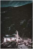 Постер / Плакат / Картина Крепость в горах 50х70 см в подарочном тубусе
