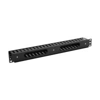 5bites Монтажный шкаф Панель-органайзер кабеля CM-105B для сетевых шкафов гребенка крышка 1U 19" BLACK