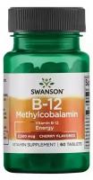 Swanson Витамин В12 Methylcobalamin 2500 mcg 60 таб с вишневым вкусом