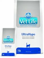 Сухой корм для кошек Farmina Vet Life UltraHypo при аллергии, при проблемах с ЖКТ (мусс)