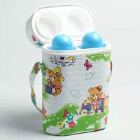 Термосумка - контейнер для двух детских бутылочек (пенопласт), цвет