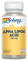 Альфа-липоевая кислота 250 мг Solaray, Alpha Lipoic Acid 60 капсул / Улучшение здоровья кожи, омолаживающий эффект, ускорение метаболизма для похудения
