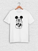 Футболка унисекс Printech "Микки Маус/Mickey Mouse/Минни Маус/Любовь" Белая 5XL FU-GB19P14/WH-5XL