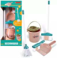 Набор для уборки детский хозяюшка 6 предметов Кухня и Чистота Bondibon Ребенок 3 года
