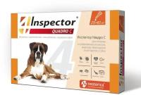 Inspector раствор от блох и клещей Quadro С от 25 до 40 кг для собак и кошек 1 шт. в уп., 1 уп