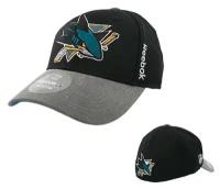 Бейсболка Reebok Сан-Хосе-01 San Jose Sharks Playoff Flex Hat