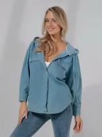 JE269-1 Рубашка джинсовая с капюшоном VITACCI 42-44 женский синий