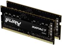 Оперативная память Kingston SO-DIMM DDR4 16Gb (2x8GB) 3200MHz pc-25600 FURY Impact Black (KF432S20IBK2/16)