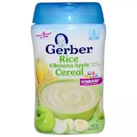 Каша Gerber безмолочная рисовая с бананом и яблоком 227 г