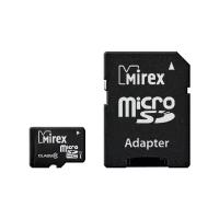 Карта памяти Mirex microSDHC Class 10 UHS-I U1 + SD adapter