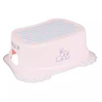 Подставка для ног антискользящая Tega Baby Little Bunnies (Кролики) светло-розовый, детская подставка под ноги, ступенька для детей в ванную, табурет-подставка для ванной