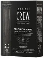 American Crew Precision Blend - Краска для седых волос темный оттенок 2/3 3х40 мл