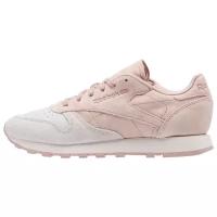 Кроссовки Reebok Classic Leather, повседневные, натуральная замша