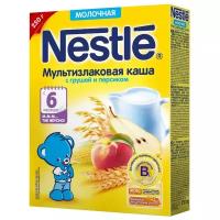 Каша Nestlé молочная мультизлаковая с грушей и персиком, с 6 месяцев, 250 г