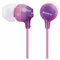 Наушники Sony MDR-EX15LP RU, mini jack 3.5 mm, фиолетовый