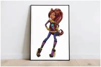 Плакат Школа монстров Клодин Вульф Clawdeen Wolf / Плакат на стену 33х48 см / Постер формата А3+ / Без рамы