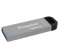 Флеш-память Kingston DataTraveler Kyson, USB 3.2 G1, сереб, DTKN/128GB