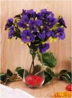 Искусственные цветы анютины глазки 1шт / Весенние цветы / Искусственные растения / Фиолетовый