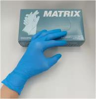 Перчатки нитриловые MATRIX Classic Nitrile, цвет: голубой, размер XS, 100 шт. (50 пар), неопудренные, 6 грамм нитрила - пара