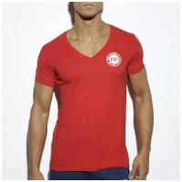 Футболка "Basic Fitness V-Neck T-Shirt - Red" / ES Collection / Красный