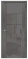 Межкомнатная дверь V4 S Grey Veralinga/Smoke, Bravo, Хард Флекс, со стеклом, 400x2000