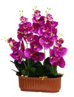 Искусственные цветы Орхидеи в вазоне Л-00-62-6 /Искусственные цветы для декора/ Декор для дома