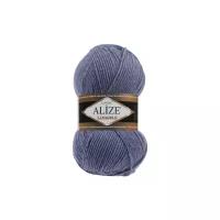 Пряжа Alize Lanagold, 49 % шерсть, 51 % акрил, 100 г, 240 м, 5 шт., 203 джинс меланж 240 м