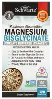 BioSchwartz Maximum Absorption Magnesium Bisglycinate (Бисглицинат магния с максимальной усваиваемостью) 120 мини-капсул