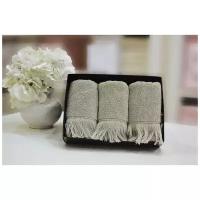 Набор полотенец для ванной в подарочной упаковке 32х50 3 шт. Soft Cotton FRINGE хлопковая махра