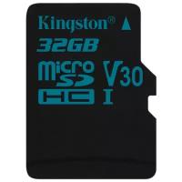 Карта памяти Kingston microSD 32 ГБ Class 10, V30, UHS-I U3, R/W 90/45 МБ/с