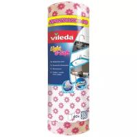 Vileda Light&Soft в рулоне белый/лиловый 40 шт