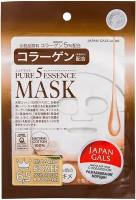 JAPAN GALS Pure5 Essence Маска для лица с коллагеном, 1 шт