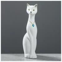 Копилка "Кошка Мурка", покрытие флок, белая, 28 см, микс