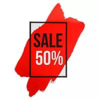 Рекламная наклейка Арт Узор Sale 50% 4668165