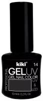 Гель-лак для ногтей KIKI оттенок 14 GEL UV&LED, черный, 6 мл