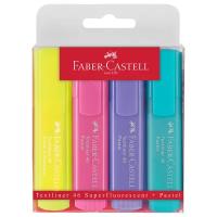 Набор текстовыделителей Faber-Castell "46 Superfluorescent+Pastel" 2 флуоресц.цв.+2 пастел.цв., 1-5м