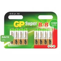 Батарейка GP Super Alkaline AA, в упаковке: 16 шт