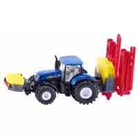 Трактор Siku с опрыскивателем New Holland (1799) 1:87, 19.5 см, синий/желтый/красный